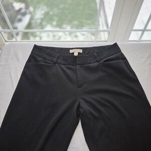 Michael Kors Women's Black Dress Pants Size 10 Flat Front Straight Leg‎ Trousers